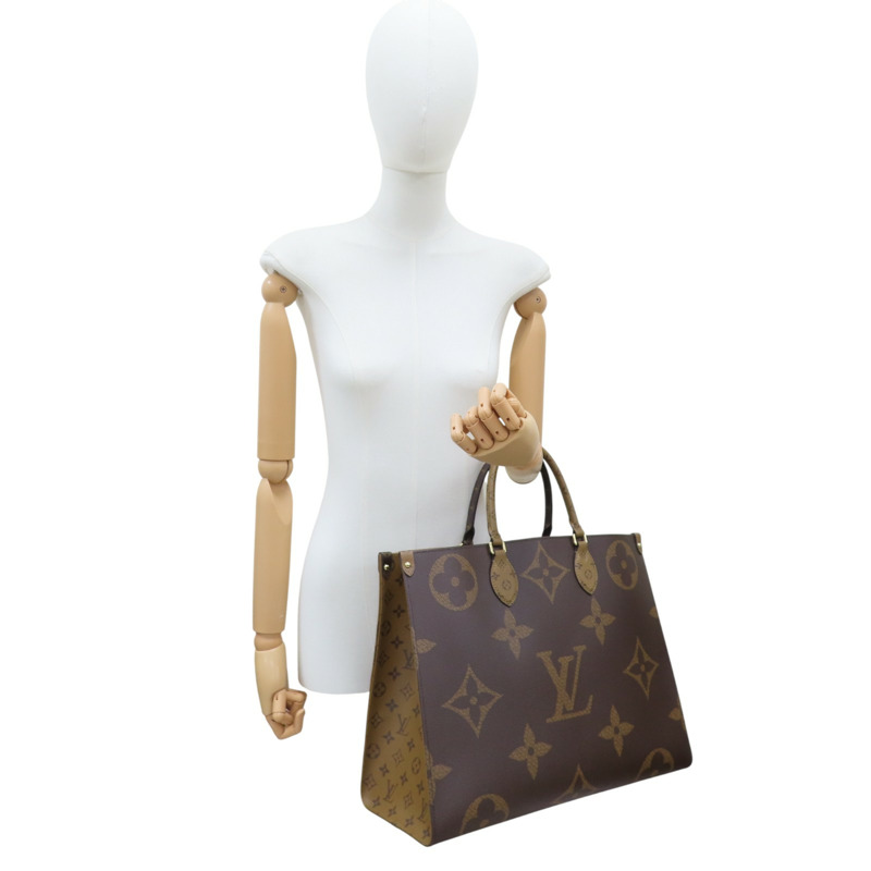 棕色 原花 PVC塗層帆布 OnTheGo GM 两用包【LOUIS VUITTON LV 路易威登】 M45320-8