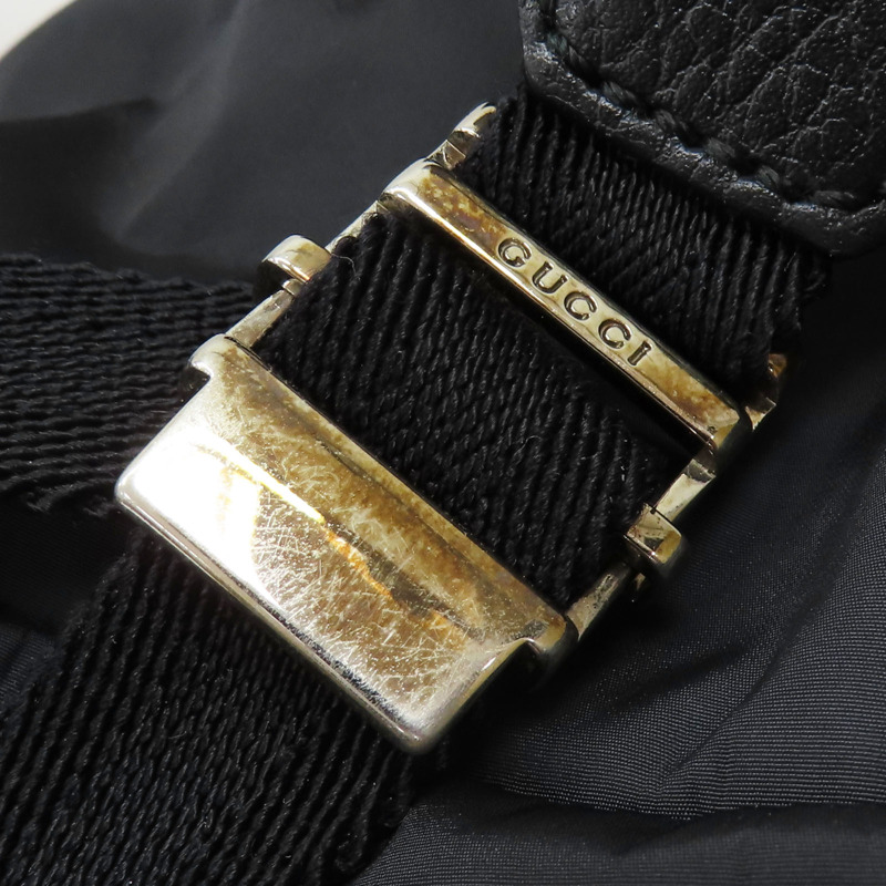 黑色 GG尼龍 後背包 銀扣 510336【GUCCI 古馳】 510336-16