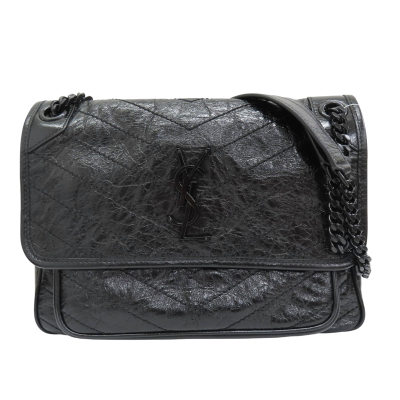 黑色 牛皮 Niki Medium 肩背包【SAINT LAURENT 聖羅蘭】 633184-0