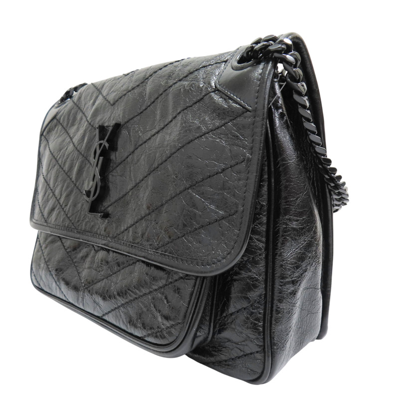 黑色 牛皮 Niki Medium 肩背包【SAINT LAURENT 聖羅蘭】 633184-2