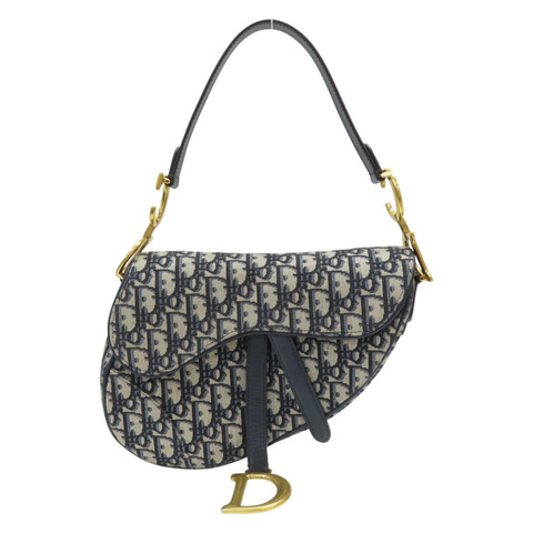 藍色 緹花帆布 Mini Saddle 馬鞍包 肩背包 M0447CTZQ【Dior 迪奧 】