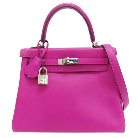 玫紫色 Swift牛皮 KELLY 25 两用包 D刻【HERMES 愛馬仕】
