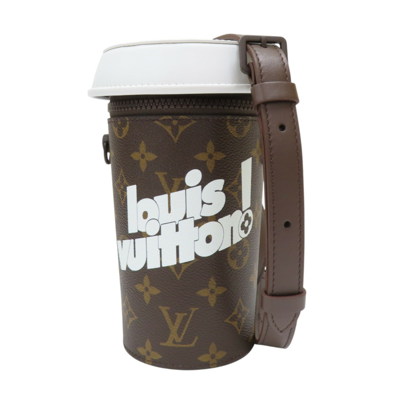 棕色 原花帆布 Coffee Cup 肩背包 M80812【LOUIS VUITTON 路易威登】 M80812-0