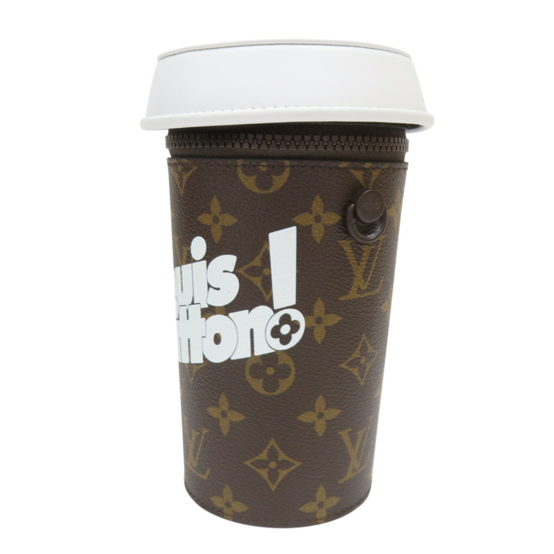 棕色 原花帆布 Coffee Cup 肩背包 M80812【LOUIS VUITTON 路易威登】 M80812-2