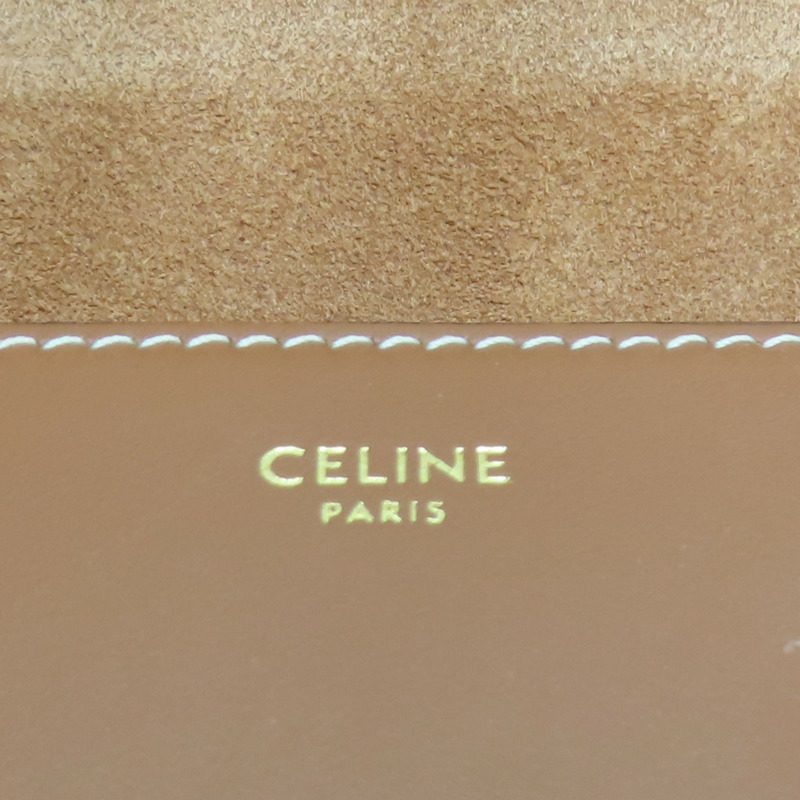 棕色牛皮 Folco cuir Triomphe 肩背包 【CELINE 賽琳】-9