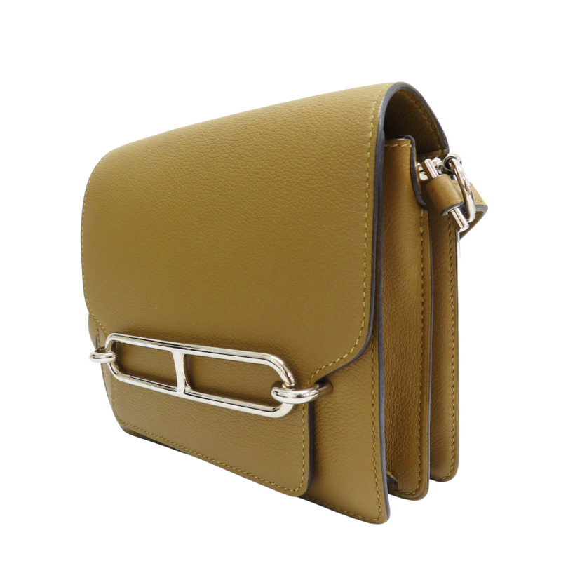 芝麻色 Evercolor牛皮 Roulis 23 肩背包 D刻 銀扣【HERMES 愛馬仕】-2