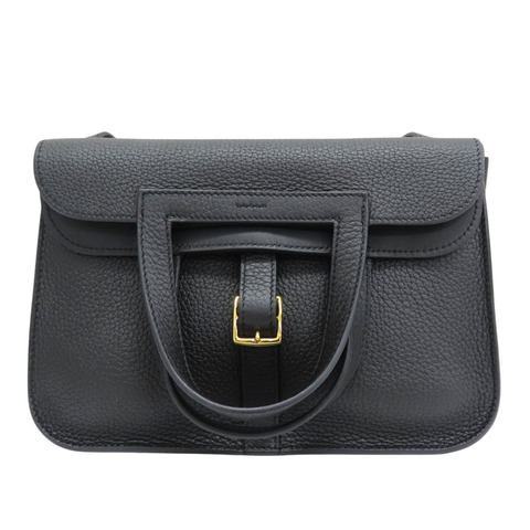 黑色 TC牛皮 Halzan25 肩背包 B刻【HERMES 愛馬仕】