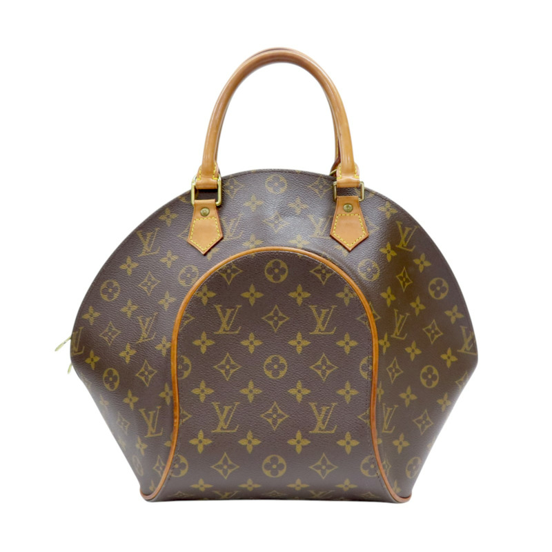 棕色 原花帆布 Ellipse MM 手提包 金扣 51128【LOUIS VUITTON 路易威登】 M51128-1