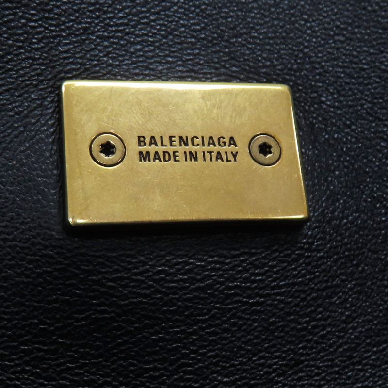 黑色牛皮 Bel Air Medium 肩背包 金扣 805481【BALENCIAGA 巴黎世家】-10