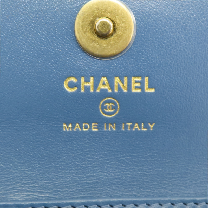 藍色 丹寧布 Mini 肩背包 鍊帶【CHANEL 香奈兒】-5