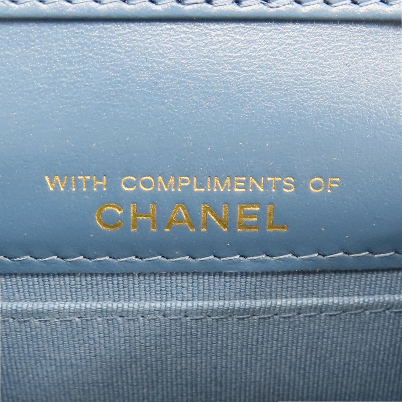 藍色 丹寧布 Mini 肩背包 鍊帶【CHANEL 香奈兒】-6
