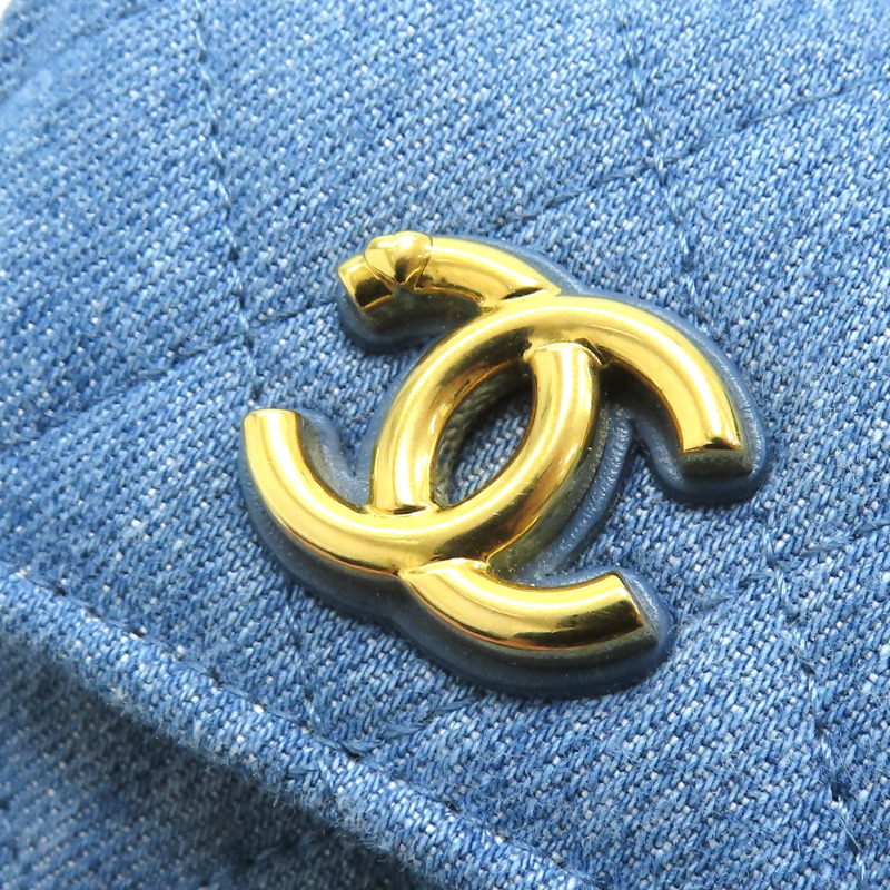 藍色 丹寧布 Mini 肩背包 鍊帶【CHANEL 香奈兒】-8