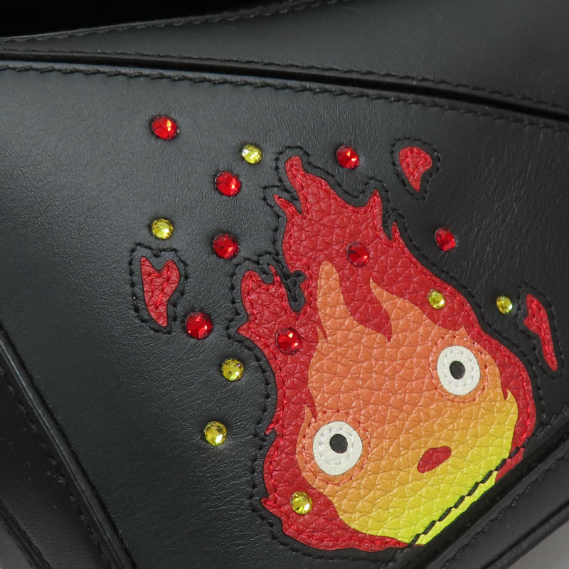 黑色 牛皮 puzzle bag mini 吉卜力 肩背包 A510U95X64【LOEWE 羅威】-8