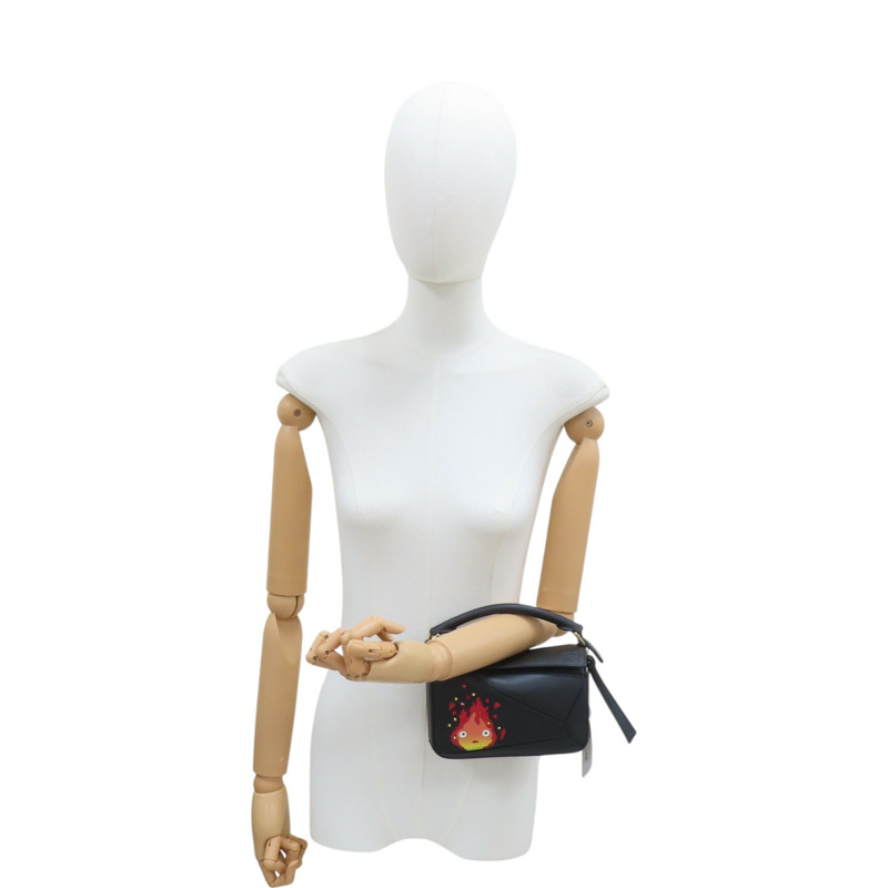 黑色 牛皮 puzzle bag mini 吉卜力 肩背包 A510U95X64【LOEWE 羅威】-11