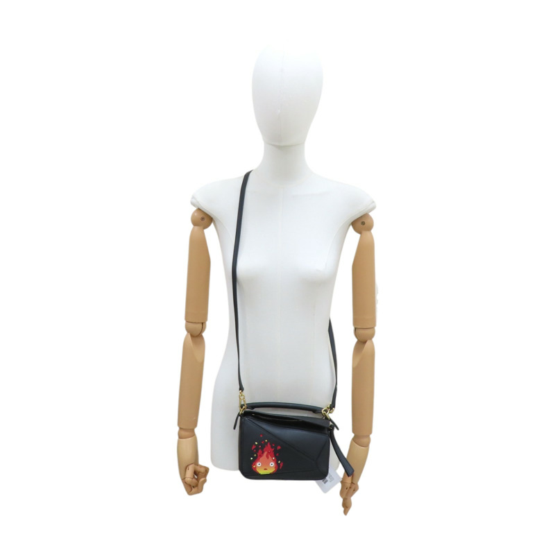 黑色 牛皮 puzzle bag mini 吉卜力 肩背包 A510U95X64【LOEWE 羅威】-12