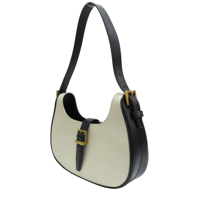 黑白牛皮 Le fermoir Hobo 肩背包 672615 [SAINT LAURENT YSL 聖羅蘭] 672615-2
