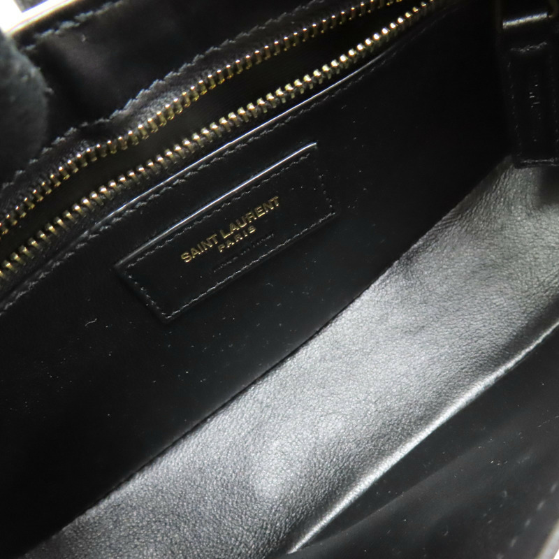 黑白牛皮 Le fermoir Hobo 肩背包 672615 [SAINT LAURENT YSL 聖羅蘭] 672615-4