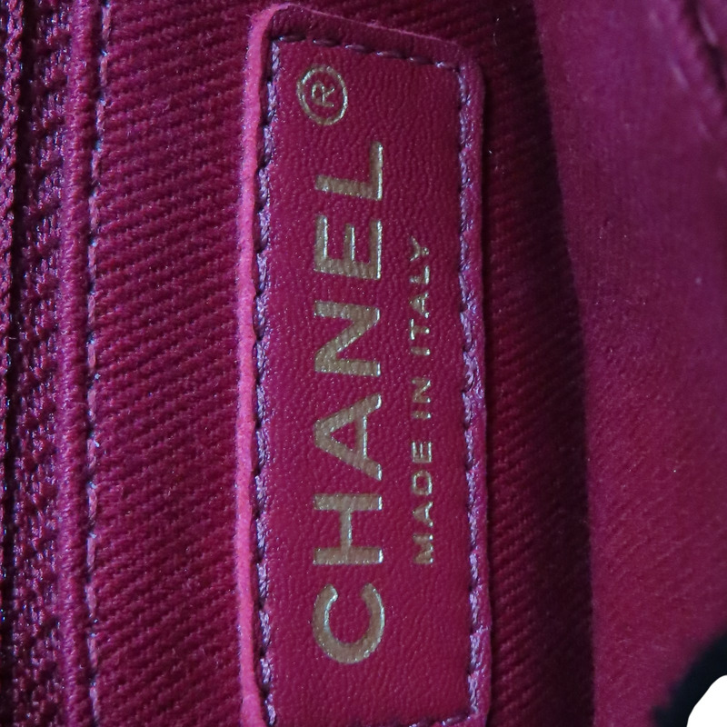 紅色 牛皮 山形紋 COCO Handle  金扣 兩用包【CHANEL 香奈兒】-7