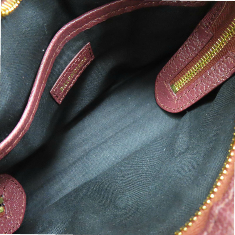 酒紅色羊皮 Nano City 兩用包 505982 [Balenciaga 巴黎世家] 505982-4