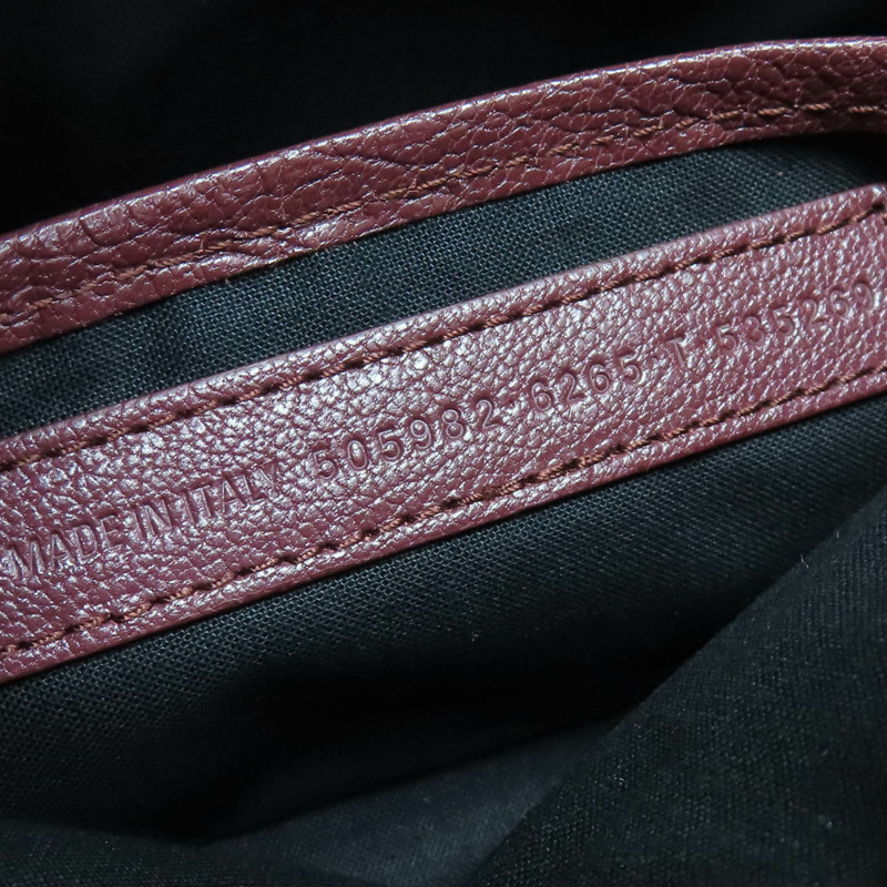 酒紅色羊皮 Nano City 兩用包 505982 [Balenciaga 巴黎世家] 505982-8