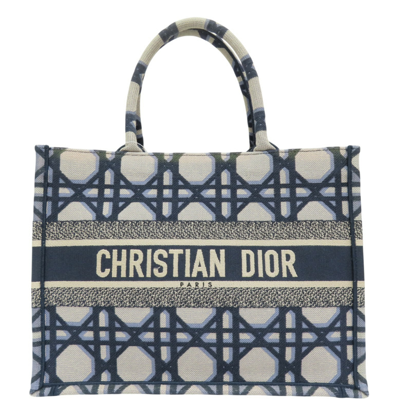 藍色 帆布 Book Tote MM 手提包【Dior 迪奧】 M1296-0