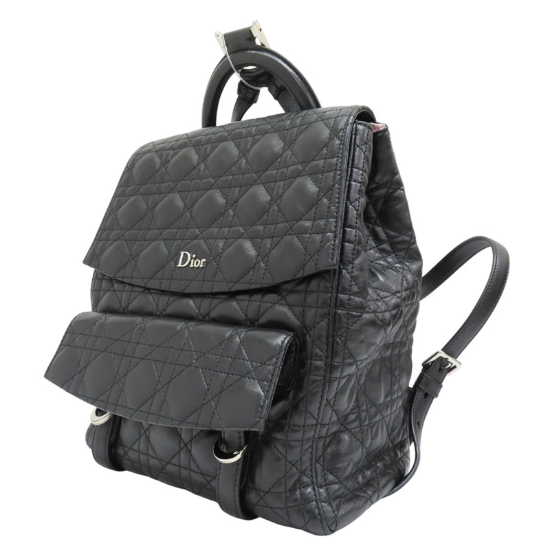 黑色 羊皮 後背包【Dior 迪奧】 M1502PVQN-2