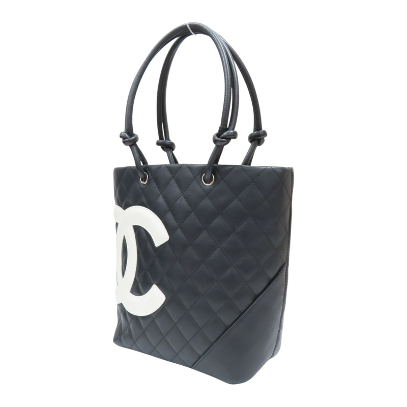 黑色 牛皮 Cambon Ligne tote 手提包 A25167 (無卡)【CHANEL 香奈兒】 A25167-2