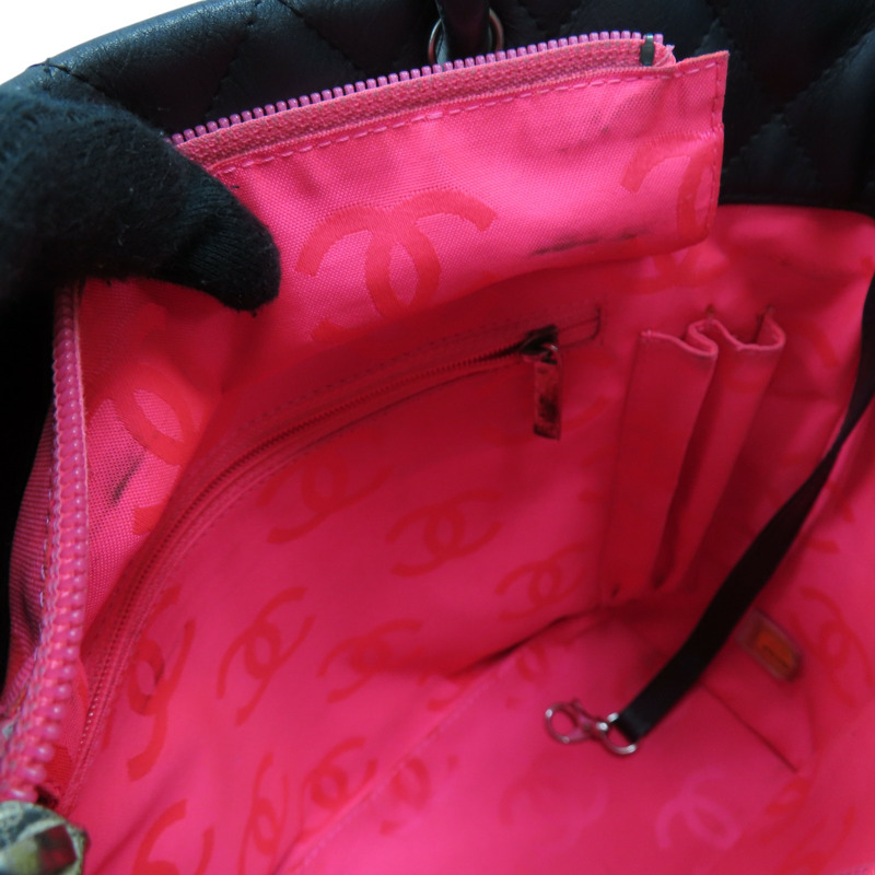 黑色 牛皮 Cambon Ligne tote 手提包 A25167 (無卡)【CHANEL 香奈兒】 A25167-5