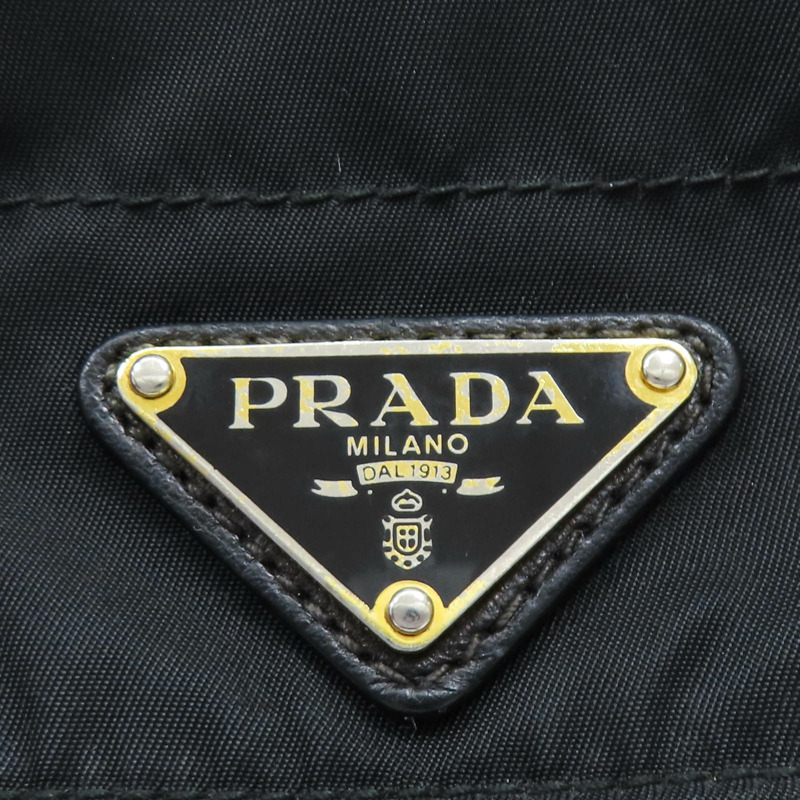 黑色尼龍 兩用包 金扣【PRADA 普拉達】-6