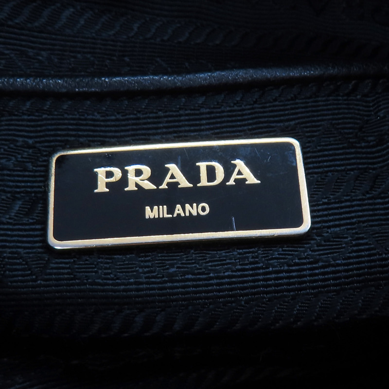 黑色尼龍 兩用包 金扣【PRADA 普拉達】-7