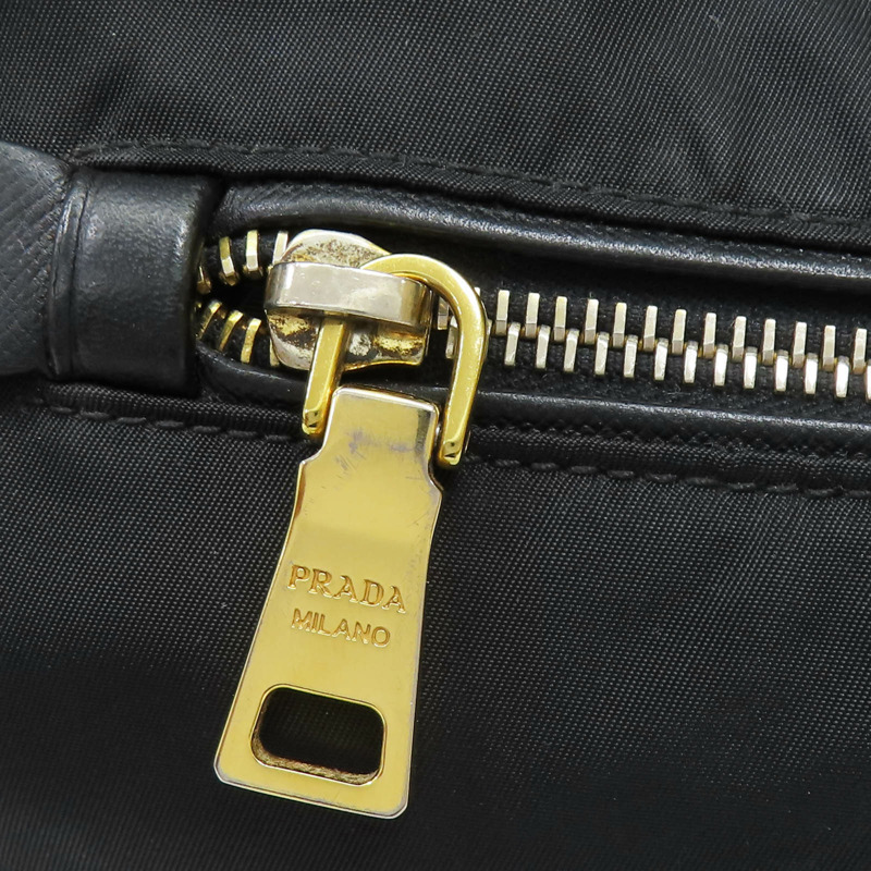 黑色尼龍 兩用包 金扣【PRADA 普拉達】-15