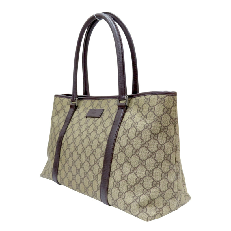棕色 GG帆布 牛皮 肩背包 銀扣 114595【GUCCI 古馳】 114595-2