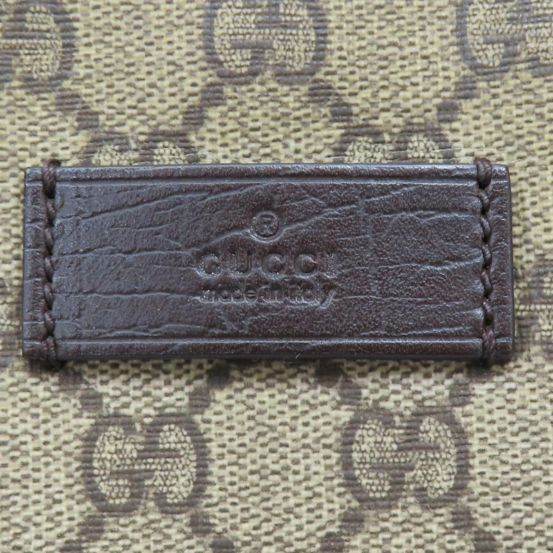 棕色 GG帆布 牛皮 肩背包 銀扣 114595【GUCCI 古馳】 114595-7