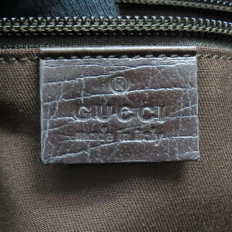 棕色 GG帆布 牛皮 肩背包 銀扣 114595【GUCCI 古馳】 114595-8
