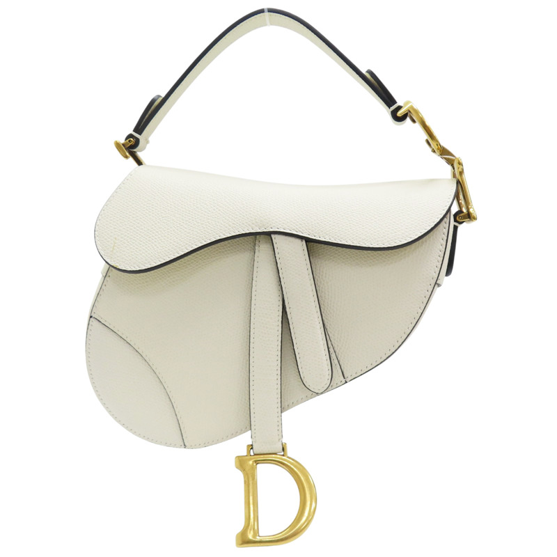 白色 牛皮 Micro Saddle 肩背包【Dior 迪奧】-0