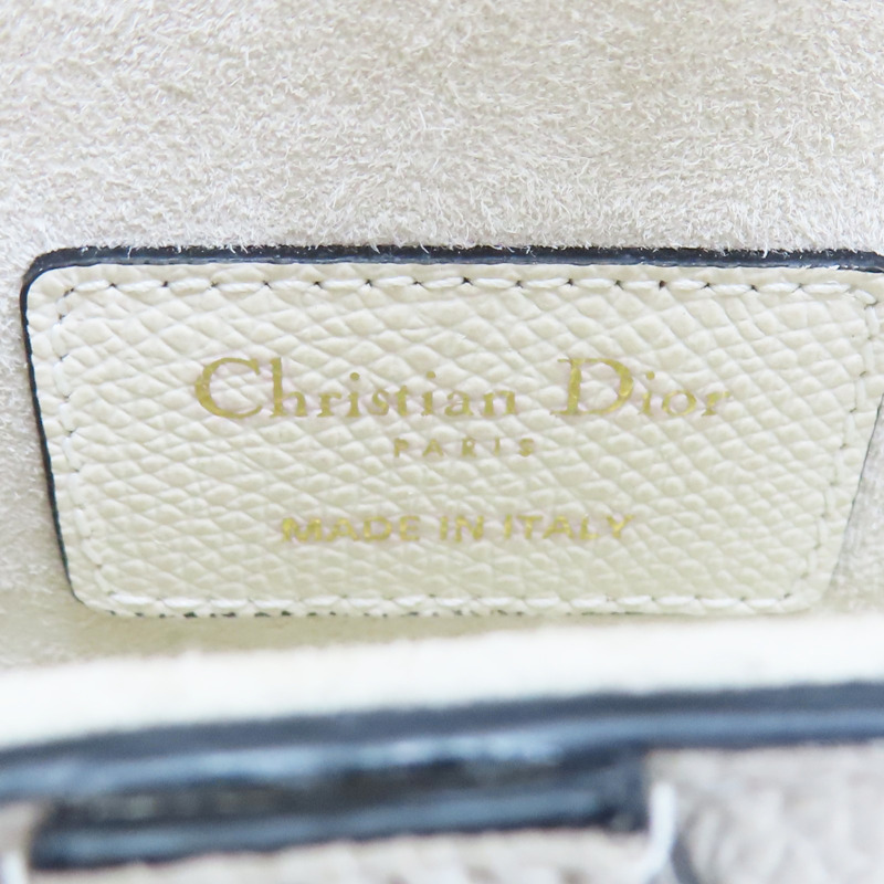 白色 牛皮 Micro Saddle 肩背包【Dior 迪奧】-5