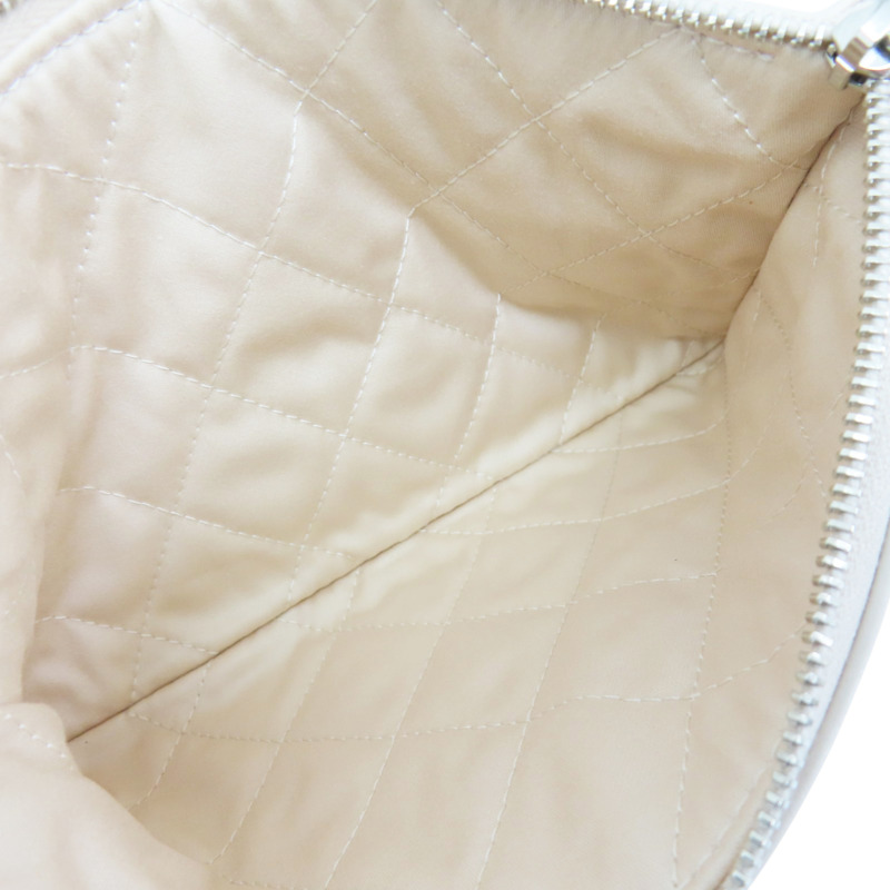 米白牛皮 22 中號 肩背包 銀扣 AS3261【CHANEL 香奈兒】 AS3261-7