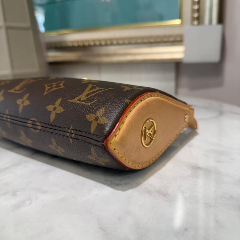 🌟新款麻將包🌟LV 原花Pochette Tirette金釦手提肩斜背麻將包M12859-4