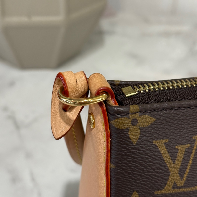 🌟新款麻將包🌟LV 原花Pochette Tirette金釦手提肩斜背麻將包M12859-8