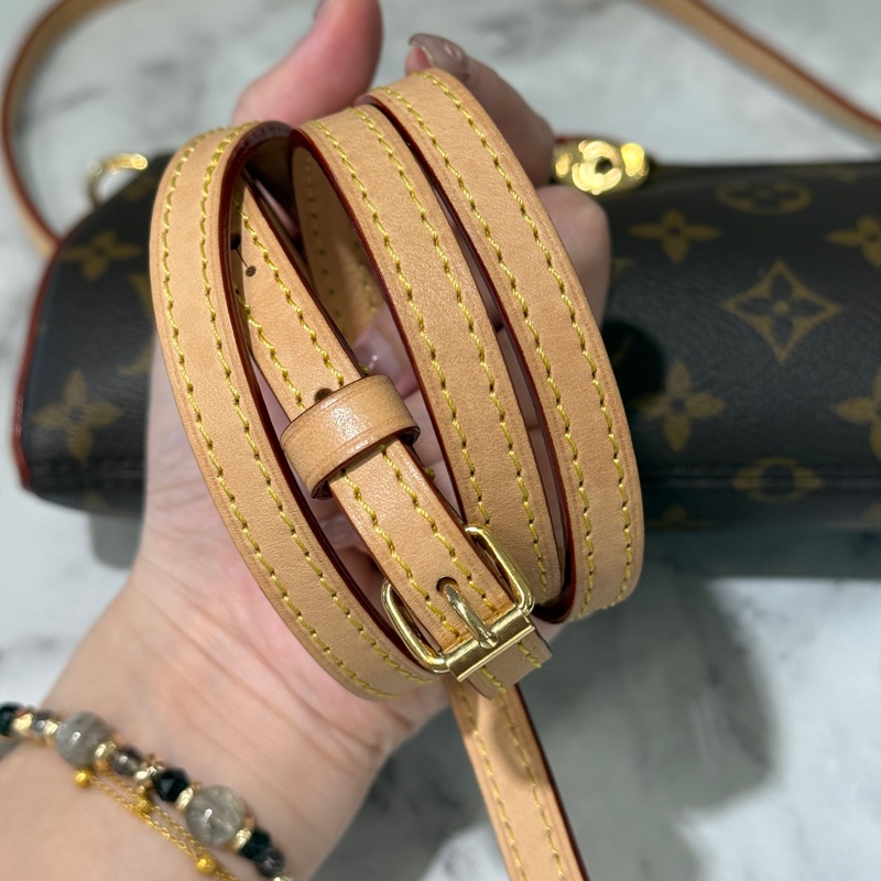 🌟新款麻將包🌟LV 原花Pochette Tirette金釦手提肩斜背麻將包M12859-13