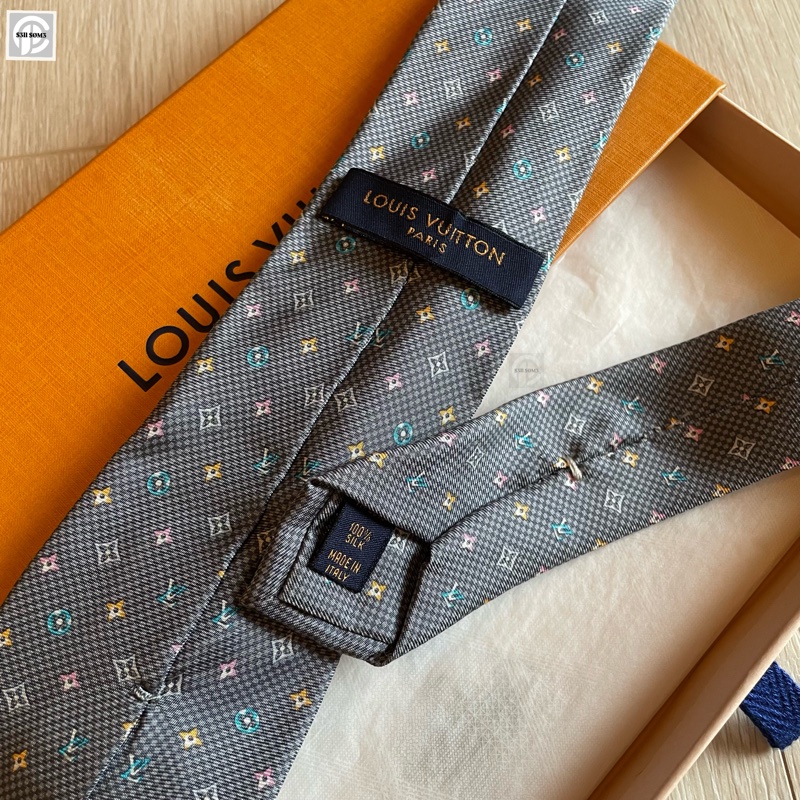 LV Louis Vuitton 藍色老花領帶 👔-1