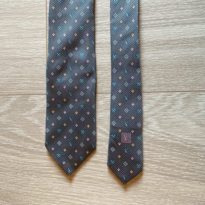 LV Louis Vuitton 藍色老花領帶 👔-3