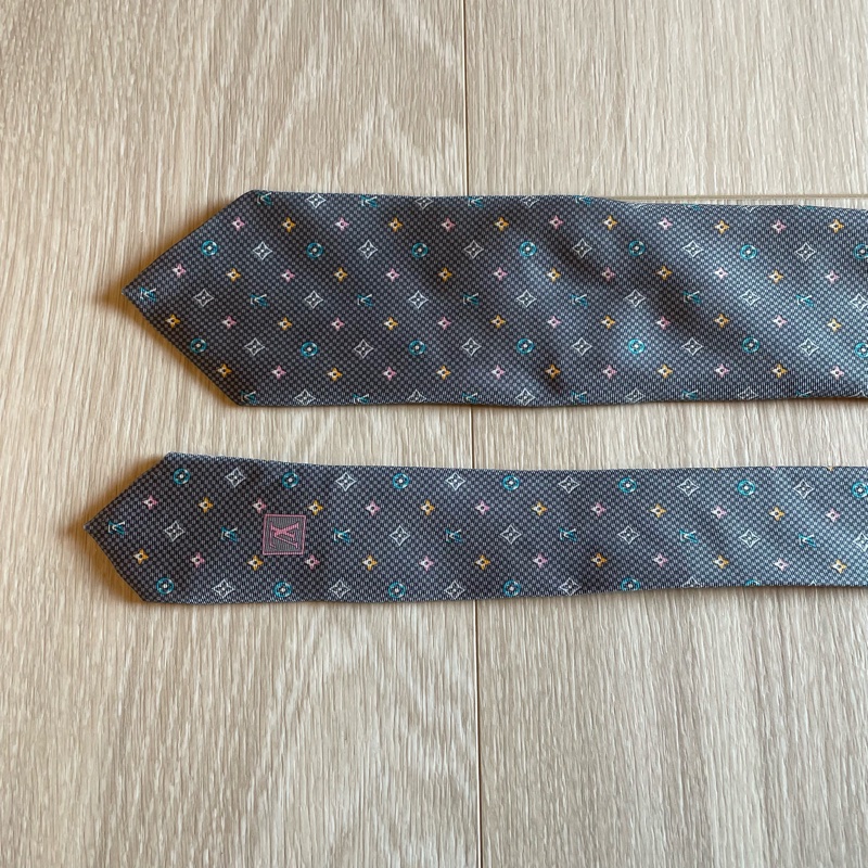 LV Louis Vuitton 藍色老花領帶 👔-5
