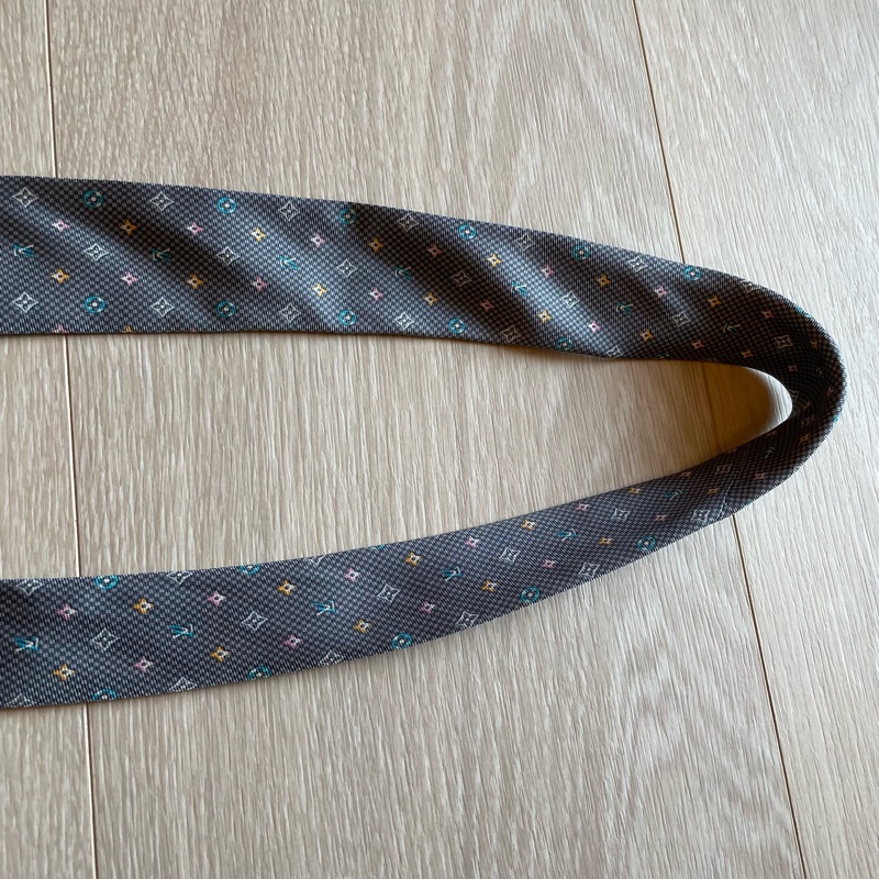 LV Louis Vuitton 藍色老花領帶 👔-8