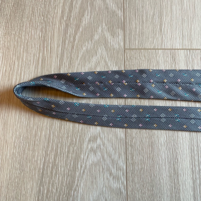 LV Louis Vuitton 藍色老花領帶 👔-9