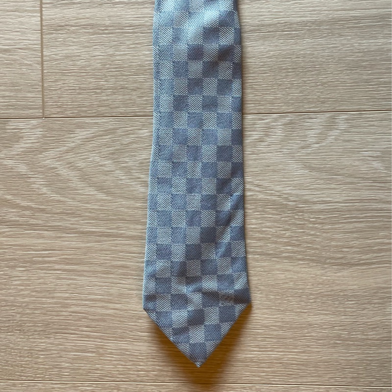 LV Louis Vuitton Damier 藍色棋盤格領帶 👔-4