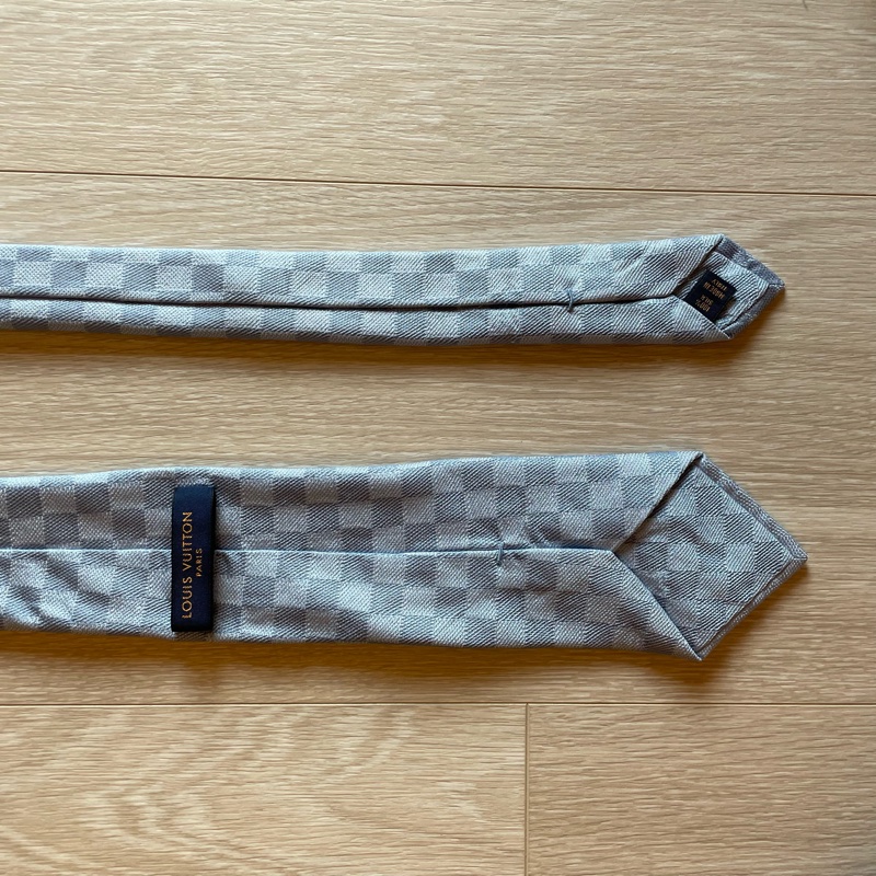 LV Louis Vuitton Damier 藍色棋盤格領帶 👔-11