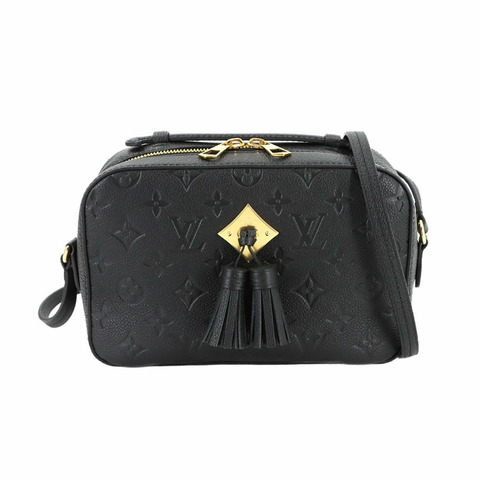 路易威登 Monogram Empreinte Saintonge 黑色和黑色皮革肩背包 (M44593)