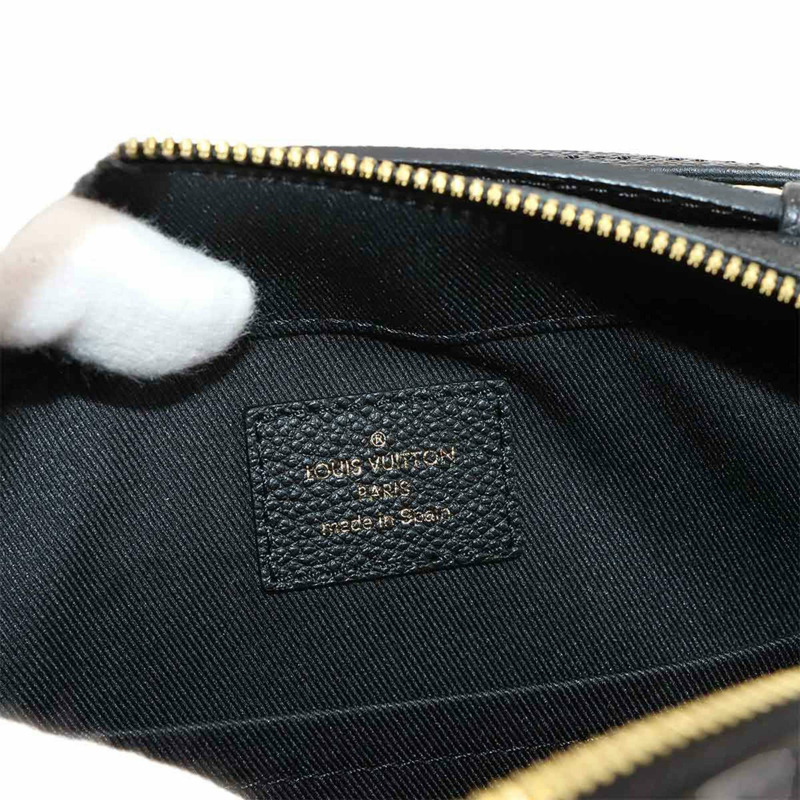 路易威登 Monogram Empreinte Saintonge 黑色和黑色皮革肩背包 (M44593)-7