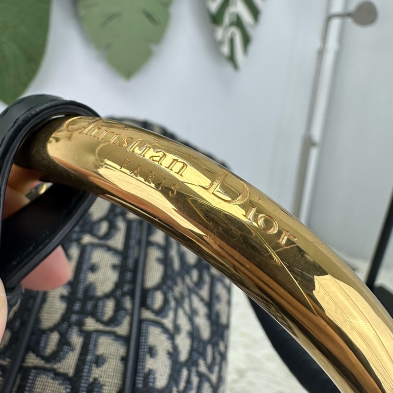 DIOR Nolita Medium Size 藍色緹花吊籃包-8